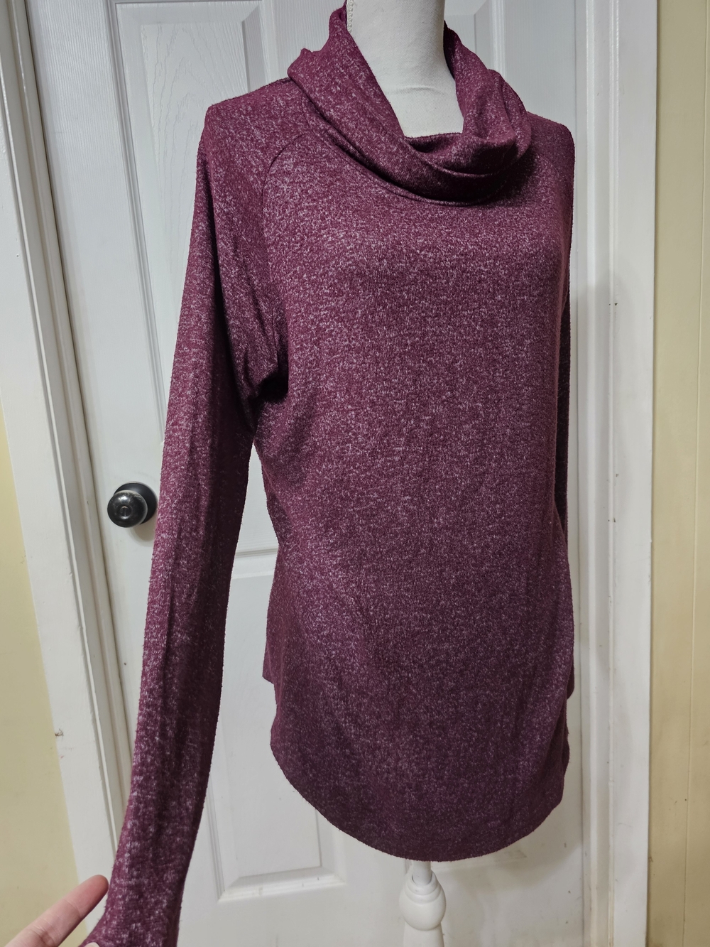 Soma Plum Cowl Neck Long Sleeve Sweater